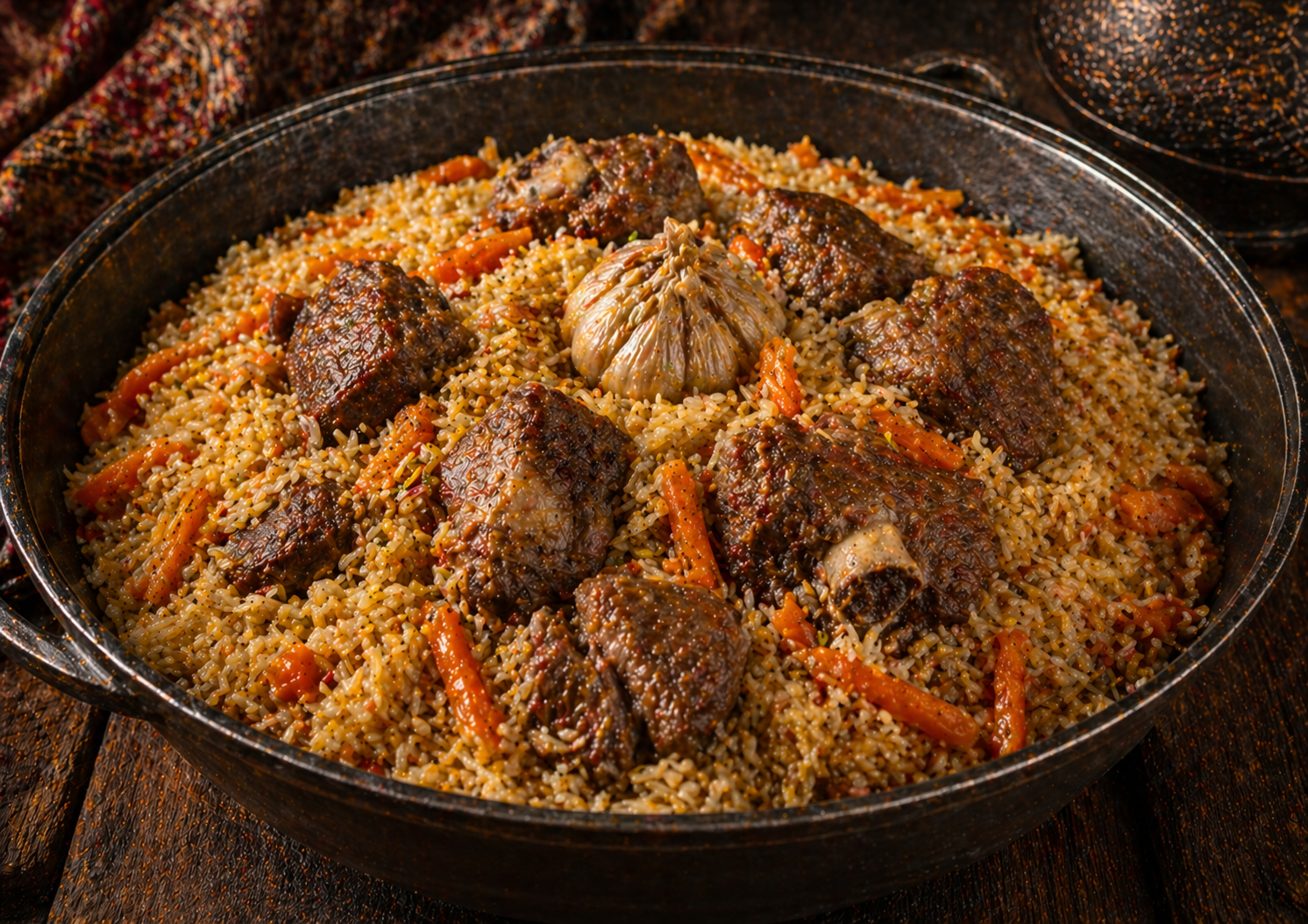 Казахский плов с ягнёнком